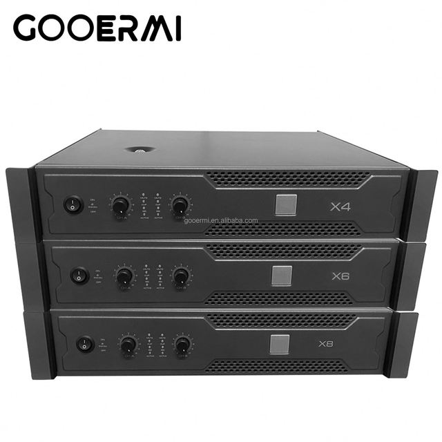 X4/X6/X8 2 Channel Power Amplifier 450W 650W 800W 2U Rack Mount Audio Amp DJ Stage Sound System for KTV School Club Church