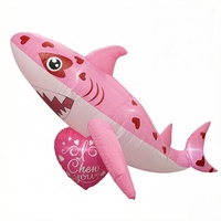 Décoration de jardin gonflable Requin rose de 2,7 m pour la Saint-Valentin avec lumières LED en forme de cœur – Nouveauté, prix usine, sécurité garantie, vente chaude