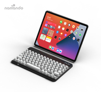 Rechargeable Keyboard Wireless Keyboard with Silicone Raised Protective Cover Slim Quiet Keyboard for Long Nail Women