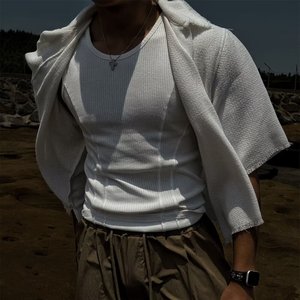 Nuova Canotta Sportiva Estiva da <span class=keywords><strong>Uomo</strong></span>, Stile Americano Retrò, Tendenza Virale, Senza Maniche, Antipiega - Product Image 2