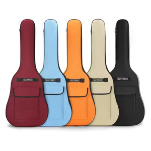 Factory Direct Sales Doppel gurte 40/41 Zoll wasserdichter Rucksack Akustik gitarren tasche mit 5mm Schwamm polster - Product Image 1