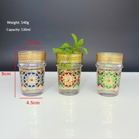 Ensemble de café et de thé en verre borosilicate de style marocain, 5 pièces, avec pot de 800 ml et 4 tasses, portable, pour la maison, cadeau