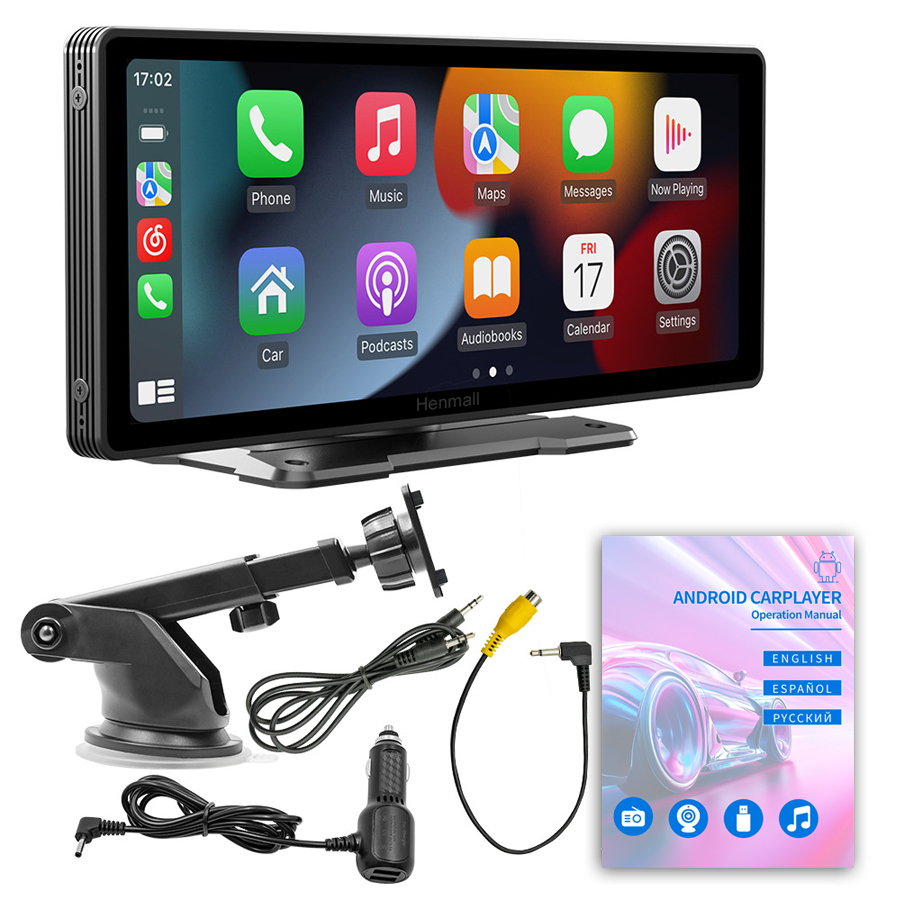 Universal Easy Install 10.26" Carplay & <strong>Android</strong> Auto GPS Navigation MP5 Player Plug-and-Play Monitor <strong>Accessories</strong> Not DVR