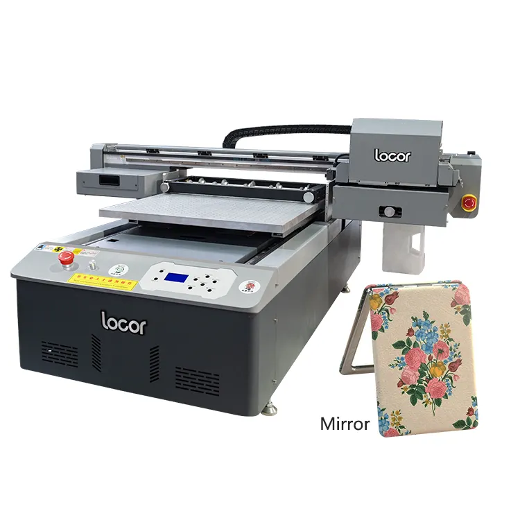 New type Locor 6090uv flatbed printer glass acrylic metal sheet pvc board signs printing machine price