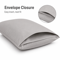 Housse de coussin en polyester brossé à fermeture enveloppe, couleur unie, pour la maison et la chambre, vente en gros, fabricant