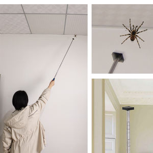 Vara Telescópica Portátil de Acero Inoxidable con Almohadilla Cuadrada de Plástico Personalizada para Matar <span class=keywords><strong>Arañas</strong></span> o Insectos Pequeños - Product Image 5