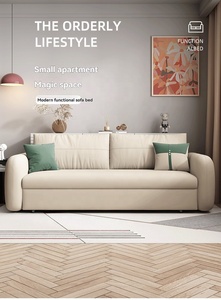 Logement locatif moderne canapé-<span class=keywords><strong>lit</strong></span> en tissu canapé-<span class=keywords><strong>lit</strong></span> <span class=keywords><strong>pliable</strong></span> à double usage pour une et deux personnes avec boîte de rangement - Product Image 5