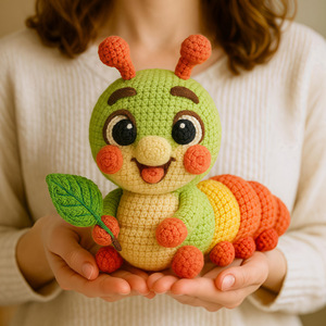 Venta Directa de Fábrica, Muñeco de Oruga Hecho a Mano, Adornos de Escritorio, Regalos para Niños - Product Image 5