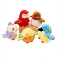 Mini pendentifs en peluche d'oiseaux Kawaii, jouets artificiels mignons et réalistes (perroquet, moineau), super doux, pour réconfort, accessoires de sac