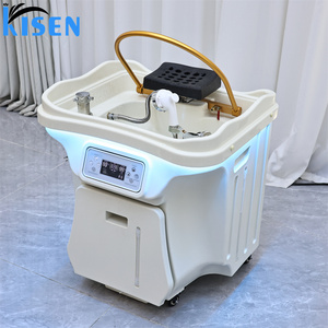 Popular Tanque de Agua Portátil de 50L con Lavabo para Champú, Sin Plomería, Altura Ajustable, para Lavar el Cabello, Lavacabezas para Salón de Belleza - Product Image 1