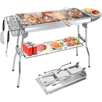 Barbecue pliable argentin, parrilla commerciale en acier inoxydable, barbecue au gaz extérieur Santa Maria pour restaurant