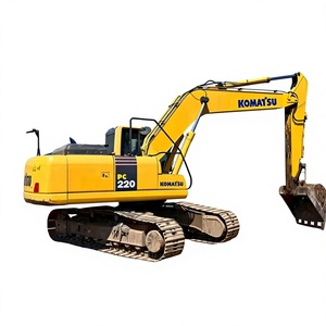 รถขุดไฮดรอลิกแบบตีนตะขาบ Komatsu PC220-8MO มือสองจากญี่ปุ่น น้ำหนัก 22 ตัน สีเหลือง พร้อมเครื่องยนต์ Kawasaki และบุ้งกี๋ขุด - Product Image 1