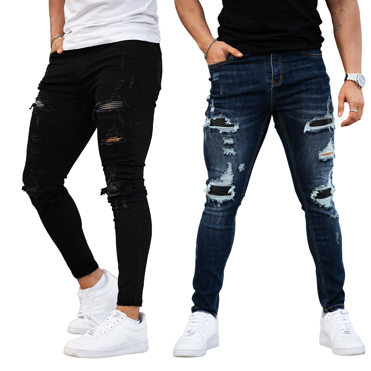 Damage New Scratch Jeans Pant Black Damaged Jeans Stylish Durable