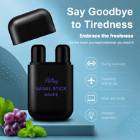 Inhalateur d'aromathérapie anti-fatigue à marque privée, parfum menthe, boost d'énergie, amélioration de la concentration, stick nasal à double orifice