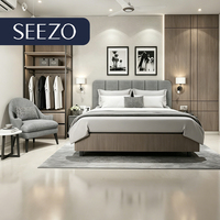 Ensemble de chambre d'hôtel avec service complet, style personnalisé, port de charge USB, design de luxe pour hôtels d'affaires, fournisseur FF&E