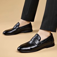 Chaussures décontractées habillées pour hommes en PU souple, style marche, à bout pointu, pour l'été et l'automne, vente en gros d'usine à prix abordable