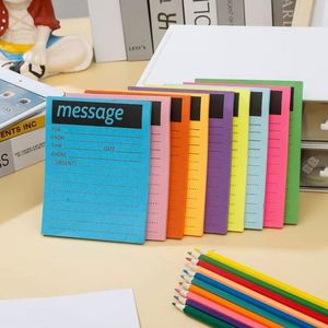 Colorful Multi-Color Sticky Notes Fluorescent Horizontal Line Message Memo <b>Pad</b> Strong Adhesion Planner for Study Office - Product Image 6