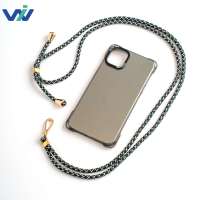 Étui de téléphone portable imprimé jacquard pour iPhone 12 13 11 Pro Max Mini XS XR X 8 7 Plus SE avec lanière et accessoire à crochet