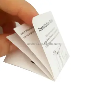 Minifolleto brillante para Product, catálogo con especificaciones