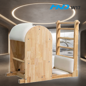 Baril d'escalade Pilates en bois <span class=keywords><strong>de</strong></span> caoutchouc tendance MND Fitness – Équipement <span class=keywords><strong>de</strong></span> gym Pilates professionnel pour salle <span class=keywords><strong>de</strong></span> sport commerciale à Miami - Product Image 1