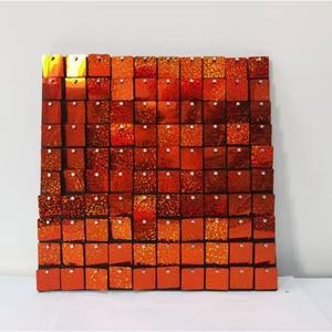 Mur de paillettes colorées rondes et carrées pour décoration extérieure, panneaux 4D, toile de fond à paillettes, logo personnalisé, décoration de fête avec ballons - Product Image 6