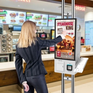 21.5 inch treo tường đặt hàng thanh toán kiosk máy in A4 80 mét QR thẻ tín dụng máy quét dịch vụ kiosk không dùng tiền mặt tự đặt hàng kiosk - Product Image 5