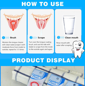 Đầy Màu sắc rộng Silicone cao su đầu và nhựa lưỡi <span class=keywords><strong>scraper</strong></span> cho hiệu quả lưỡi làm sạch - Product Image 3