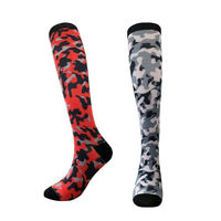 Chaussettes de compression décontractées pour hommes, à motif camouflage coloré, avec logo personnalisé et impression par sublimation, collection Printemps