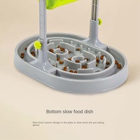 Gamelle interactive pour chien Snowspaws, type tambour, anti-échouage, anti-étouffement, réglable en hauteur, en plastique écologique