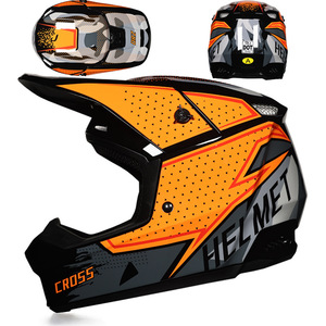 Yeni SMLXL XXL ABS Köpük Astarlı Güvenlikli Tam Yüz Motosiklet Kaskı, Çift Amaçlı İniş Yarışı ATV MTB BMX Cross Motocross için - Product Image 3