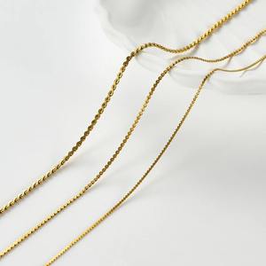 Collar de Acero Inoxidable en Forma de S Delgado, Ancho 0.9/1.2/1.6MM, Chapado en Oro y Plata, Cadena de Eslabones Brillantes para Colgantes, Joyería y Regalos - Product Image 5