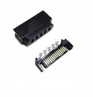 Enchufe SATA de 5 pines, montaje de tira de alimentación SATA15P, puerto serie macho, Conector de cobre para disco duro SSD DIY para PCB RF FPC UHF