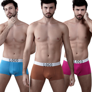 Wholesale Modal <strong>Couple</strong> Hip Pad Underwear Mid-Rise Breathable Quick-Dry Eco-Friendly Knitted <strong>Boxer</strong> Briefs for Men - Product Image 2