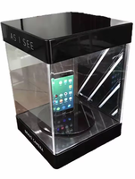 Présentoir de téléphone portable en acrylique transparent-Support de téléphone portable rotatif pour exposition