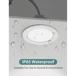 Aigostar 4.8W IP65 LED Downlight incasso soffitto impermeabile occhi di toro 6500K luce bagno di illuminazione vanità bagni vanità vanità - Product Image 3