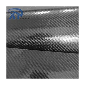 Factory Price Wholesale 3k Black Plain Tpu Coated Carbon Fiber Leather Fabric For Bags High-end Luxury Goods