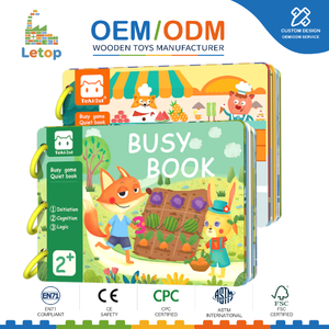 Toddler Busy Book Quiet Book Montessori Sensory Activity Book with Reusable Stickers for Kids 1 2 3 Years Learning Game