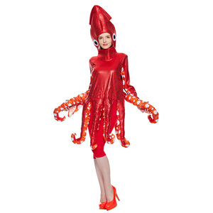 Disfraz de Pulpo Rojo para Mujer, Talla Adulto, Disfraz de Halloween, Cosplay, Fiesta Temática del Océano, Traje de Actuación - Product Image 4