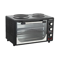 Haushaltselektrischer Backofen 30L mit Festkörperheizung, EU-Stecker, Toasterfunktion, Kommerzieller Tischbackofen mit Zwei Platten