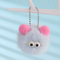 Porte-clés créatures ludiques, doux, moelleux et écologiques, pendentifs de sac en peluche vibrants pour cadeaux de filles et faveurs de fête