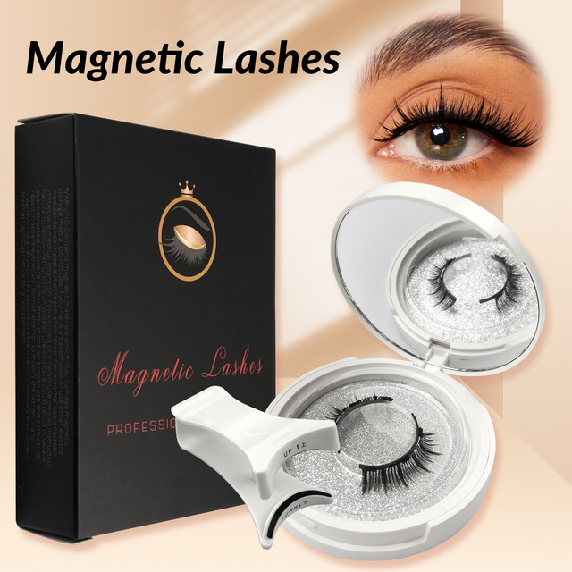 High Quality Wholesale Handmade 3D Synthetic Hair Natural Soft Magnetic Lightweight Water Resistant Curl C 10 Magnets Eyelashes