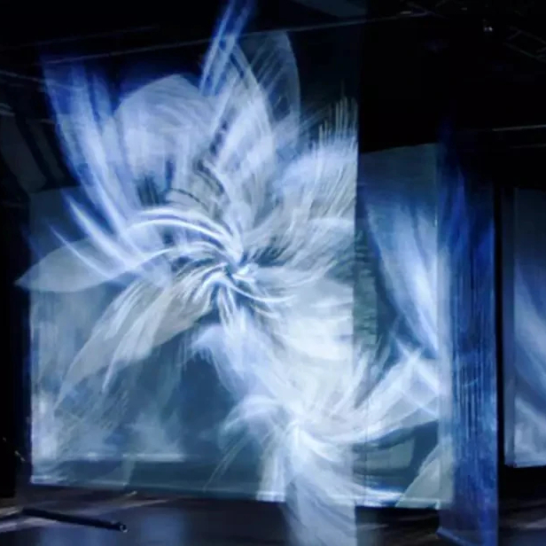 FLYIN Portable Projection Mesh Screen 100-1000 Inch for Large Stage Theater Holographic 3D Display Genre