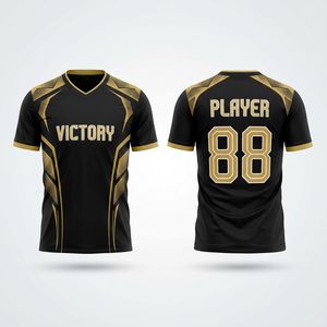 Maillot de football robuste en maille athlétique, col en <span class=keywords><strong>V</strong></span>, personnalisable, pour entraînement sportif intensif, vente en gros - Product Image 5