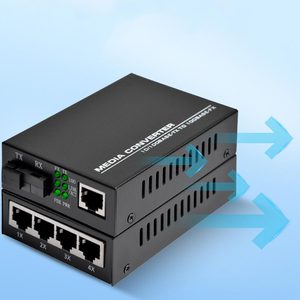 Fiber Optic Media Converter Single Mode SC Port Fast <b>Ethernet</b> Full Duplex Plug and Play Industrial Grade POE SDK GSM - Product Image 4