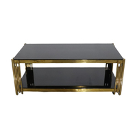 Table de Console longue en verre, meuble d'intérieur en acier inoxydable, grande quantité