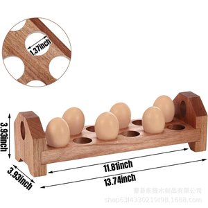 Contenedor de Alimentos de Madera para Huevos, Gran Capacidad, Compartimentos Divididos, Almacenamiento de Cocina, Conservación de Frescura - Product Image 4