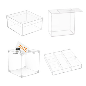 6-Section Acrylic Light <b>Weight</b> Customized Drawer Organizer Clear Makeup Tray for Office Bedroom Display <b>Rack</b> - Product Image 6