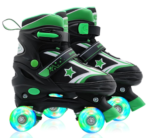 Patines de <span class=keywords><strong>Ruedas</strong></span> Ajustables al por Mayor con Luces, Patines de PU de 4 <span class=keywords><strong>Ruedas</strong></span> Duraderos, Zapatos de <span class=keywords><strong>Patinaje</strong></span> para Niños y Niñas - Product Image 5