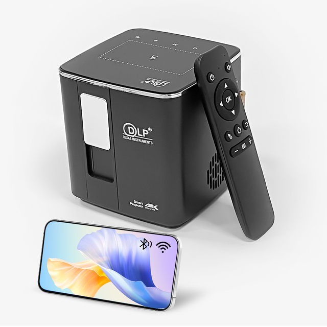 Original P12 DLP Projector 1080P 300 ANSI Lumens 9000mAh Battery Android 9 Auto Focus 4K 3D 16GB Short Throw Portable Projector