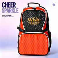 Sac à dos personnalisé brillant pour équipes de cheerleading et de danse avec logo brodé, sac à dos pour étudiants, sac à dos de cheerleading, sac à dos scintillant pour filles